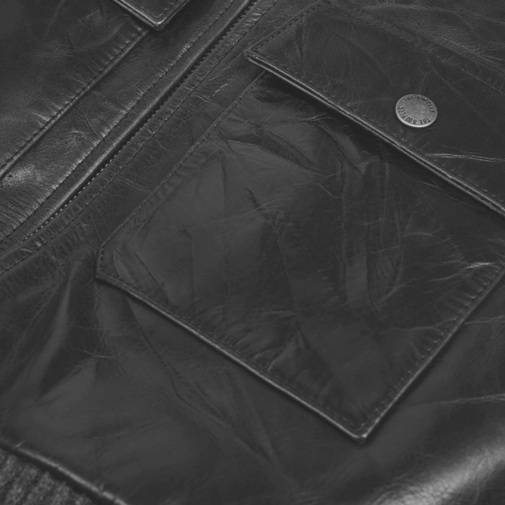 🖤⛓️NWT | The Kooples | Distressed Cowhide Leather Cropped Jacket | $715 RETAIL! - Picture 6 of 11